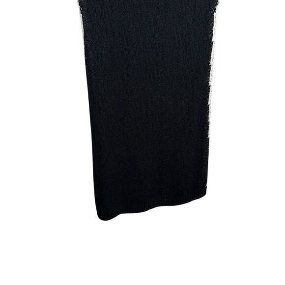 Ive Dress Women's XS Open Knit Sheer Black White Sweater Round Neck - Picture 3 of 9